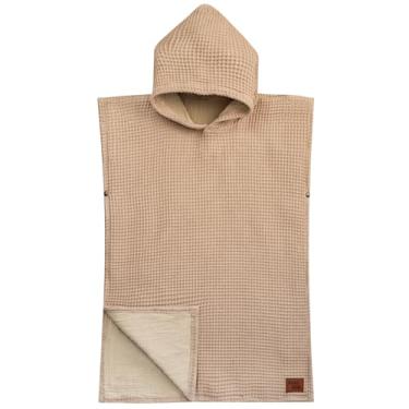 Imagem de Jade&Kai Hooded Towel for Babies + Toddlers | Snaps into a Poncho | Organic Cotton Waff...