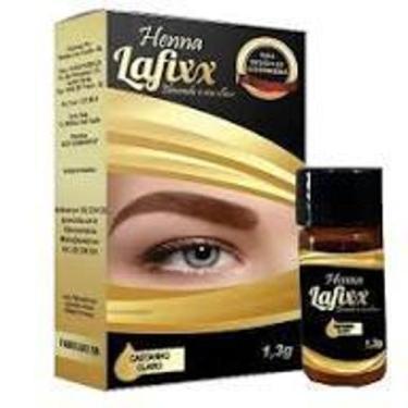 Imagem de Henna em pó Para Design de Sobrancelhas 1g Lafixx, Castanho Médio