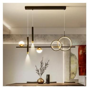 Imagem de Luminária pendente LED minimalista moderna (com holofote) compatível com cozinhas, mesas de jantar, restaurantes e escritórios.,Lustres
