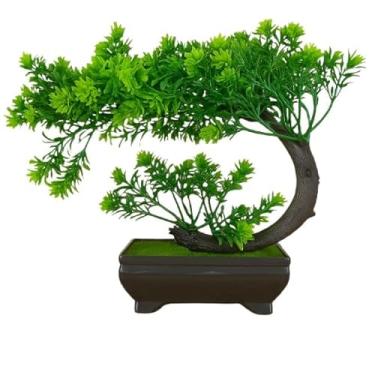 Imagem de Bonsai Artificial de Pinheiro, Planta Decorativa Realista para Escritório, Mesa e Sala(DRAGÃO VASO ESCURO)