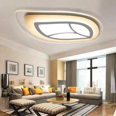 Imagem de Luminária de teto moderna em formato de folha de broto para quarto, sala de estar e varanda Lustres elegantes e simples