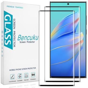 Imagem de Bencuku (Pacote com 2) Protetor de tela para Samsung Galaxy S23 vidro ultra temperado, cobertura de tela completa curvada 3D, antiarranhões