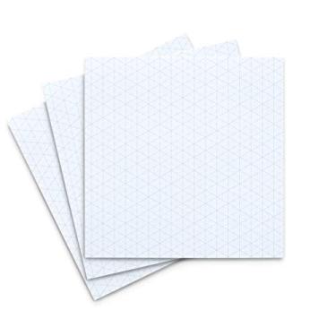 Imagem de Koala Tools | Mini bloco de notas adesivas de papel gráfico isométrico (pacote com 3) | 10 x 10 cm, 25 folhas/almofada – Adequado para design industrial, arquitetônico, interior