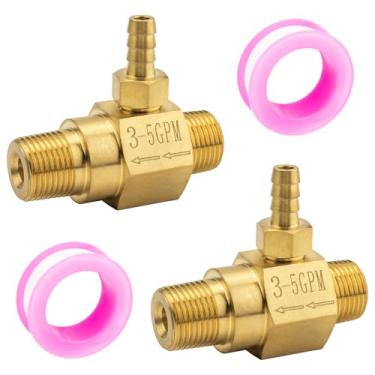 Imagem de Apopip Pacote com 2 injetores de fluxo descendente para lavadora de pressão 100775 injetor químico fixo de alta draw, 3-5 GPM, 4500 PSI