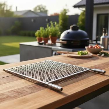 Imagem de Grelha Para Churrasco Inox 40(l) x50(c)