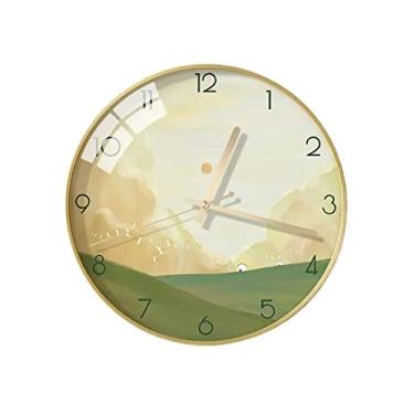 Imagem de WYUYIWH Relógios de parede para decoração de sala de estar 12 polegadas moderno, minimalista, relógio elegante sala de estar sala de jantar relógio de parede decoração silenciosa relógios de parede