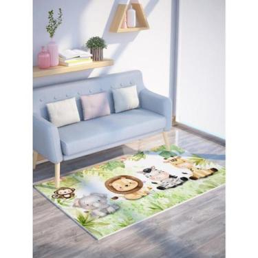Imagem de Tapete Infantil Antiderrapante Divertido Para Quarto 1,0x1,40m Varias 