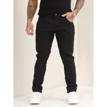 Imagem de Calça Jeans Masculina Skinny Lisa Com Elastano - Amar Denim Days, Pret