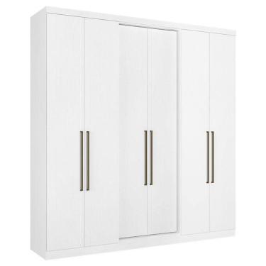 Imagem de Guarda Roupa Casal Presence 6 Portas Branco Acetinado - THB