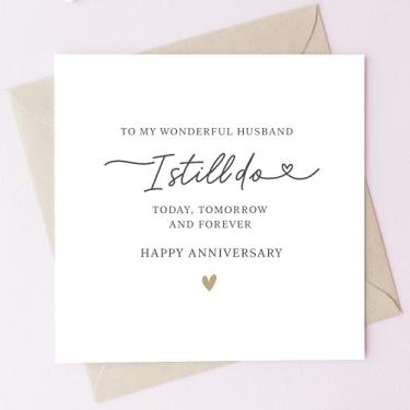 Imagem de TEEMI - Cartão de aniversário romântico para marido – "I Still Do" Love cartão comemorativo – aniversário de casamento, renovação de votos, presente de dia dos namorados para ele – Cartão elegante 14