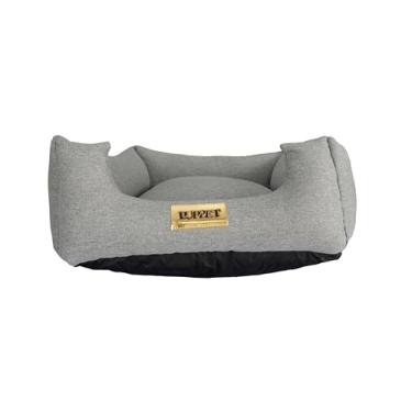 Imagem de Cama quadrada caminha para pet cachorro gato,grande e medio, Cor Cinza Tam. M