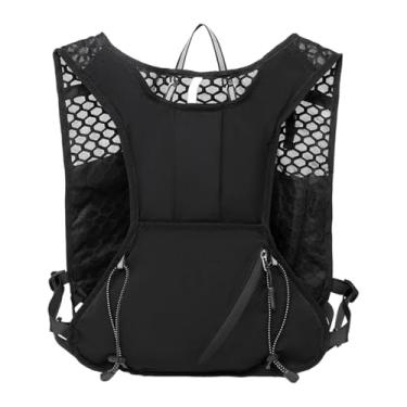 Imagem de Generic Colete de hidratação para corrida, leve, multiuso, à prova d'água, durável, masculino e feminino, com tiras refletivas, mochila para caminhada, Preto