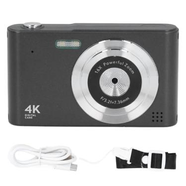 Imagem de Câmera digital HD vintage 4K 6.1 cm 48MP 16X Zoom sem trepidação para fotografia, gravação de vídeo e viagens (preto)