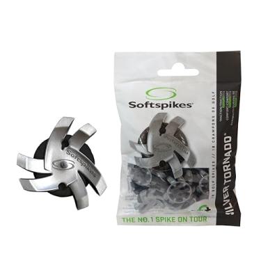 Imagem de Soft Spikes Chuteiras de golfe Silver Tornado - 18 peças (prata) (STTLCL-SB-EU)