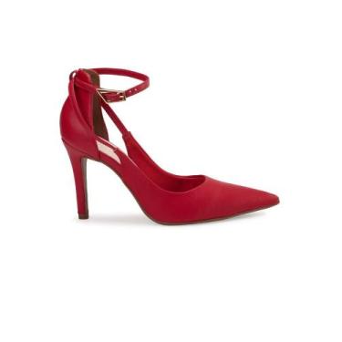 Imagem de Scarpin Bebecê Elegante Moderno Com Fivela, 38, Vermelho