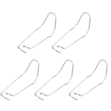 Imagem de Conector de gaiolas de plantas, 5 peças servem para tubo redondo de 30 mm a 20 mm OD, clipe de mola de arame para estufa de jardim doméstico (espessura de 3,3 mm, prata)