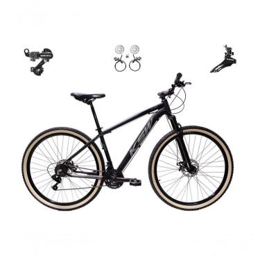 Imagem de Bicicleta Aro 29 Ksw Xlt 24v K7 Câmbios Shimano Freio Hidráulico Garfo Trava Pneu Faixa - Preto/prata Tam.21