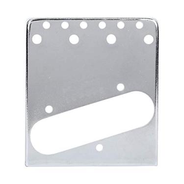 Imagem de RiToEasysports Placa Elétrica de Ponte de 6 Selas para Guitarra Telecaster, Altura Ajustável da Corda, Aço Cromado, Acessório Durável, 3,39 X 3,03 X 0,39 pol.