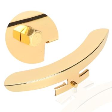 Imagem de RiToEasysports Descanso de Banjo de Perna única Em Liga de Zinco Dourada Polida Com Parafusos de Montagem, Acessório de Instrumento Musical para Reparo de Banjo Padrão retrô