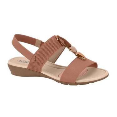 Imagem de Sandália Modare Feminina Anatômica Cor Argila Tira Elástica, Argila, 3