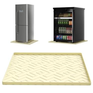 Imagem de Tapete de silicone para mini geladeira - Bandeja coletora antiderrapante e à prova de derramamento | Ideal para geladeiras, máquinas de lavar, secadoras, refrigeradores de vinho e máquinas de lavar