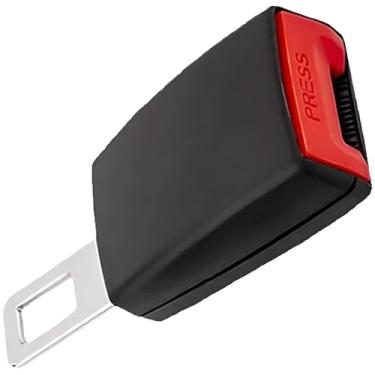 Imagem de Extensor Universal de Cinto de Segurança, Clip Anulador de Alarme Sonoro, Preto e Vermelho