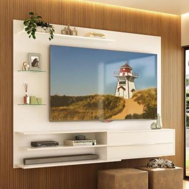 Imagem de Painel para Tv até 65 Polegadas 1 Porta e Prateleiras Multimóveis Mp1064 - Branco