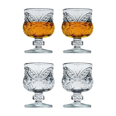 Imagem de REUJIHXY 4 peças de copos cordiais, 50 ml, copos de shot, copos de shot com haste/tequila, copos de xerez, estilo clássico, copo de shot super fofo (4, pequeno 50 g)