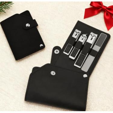 Imagem de Conjunto de cortadores de unhas – Kit profissional de cuidados com as unhas com estojo, ferramenta portátil de cuidados para homens e mulheres, ótimo presente de Natal, ideal para meias
