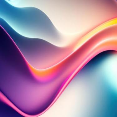 Imagem de Quadro Decorativo Abstrato Colorido com Fundo Ondulado - Arte Moderna para Parede 50x50cm