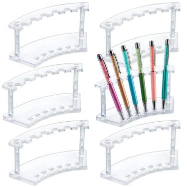 Imagem de Suporte de exibição de canetas MOLIGOU 6 slots Porta-canetas de plásti