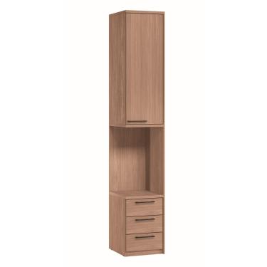 Imagem de Armário Modulado Lateral Santos Andirá Toledo 1 Porta 3 Gavetas 2 Prateleiras Wood