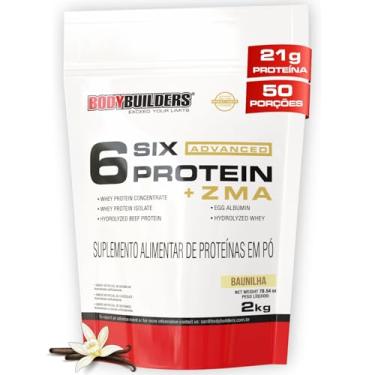 Imagem de 6 Six Protein Advanced + Zinco, Magnésio e Vitamina B6 Baunilha 2kg – Bodybuilders