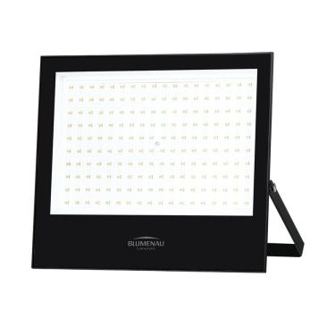 Imagem de Refletor Blumenau de Led Slim 200W 3000K Preto Bivolt