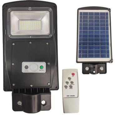 Imagem de Luminária Solar Poste 60w Led Controle E Sensor De Movimento