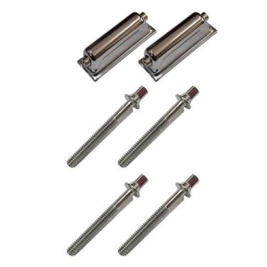 Imagem de Kit 2 Canoas Tom Caixa Cromo 18.3 + 4 Parafusos 45 X 6Mm M6 - Spanking