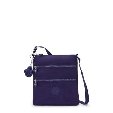 Imagem de Bolsa tiracolo feminina Kipling Keiko, Azul iluminado pela lua, 8''L x 9''H x 1.25''D, Bolsa tiracolo feminina Kipling Keiko