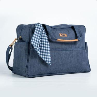 Imagem de Bolsa de Maternidade Mescla Grande Azul Marinho Hug