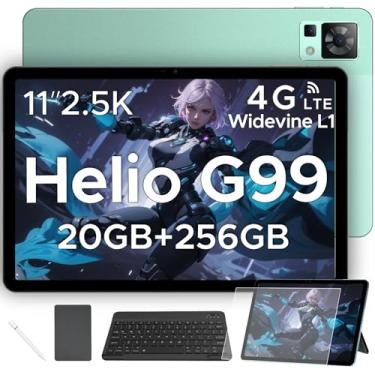 Imagem de DOOGEE Tablet T35 de 11 polegadas com teclado, Helio G99 Android 14 tablets, 20 GB + 256 GB/2 TB TF 2,5 K FHD +, tablet com cartão SIM + 5G WIFI/8580mAh/20MP/Widevine L1/Face ID
