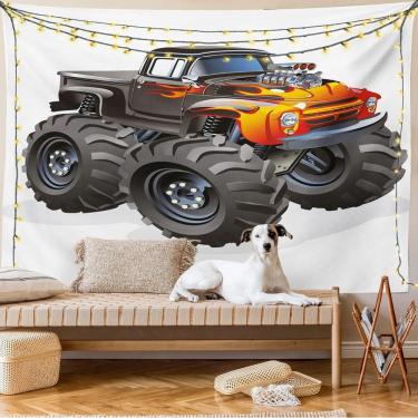 Imagem de Tapeçaria para pendurar na parede Cartoon Monster Truck 150x130cm