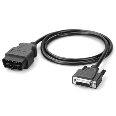 Imagem de YCLL Cabo OBD2 adaptador de 16 pinos compatível com veículos conector J1962, preto