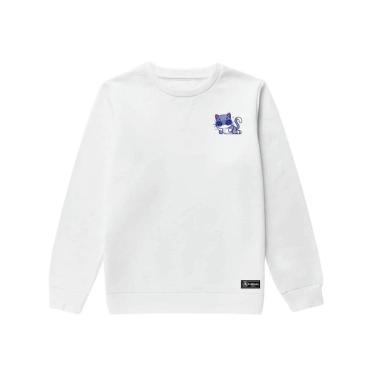 Imagem de Blusão Moletom Infantil Gato Personalizado sem Capuz gola Redonda-Unissex