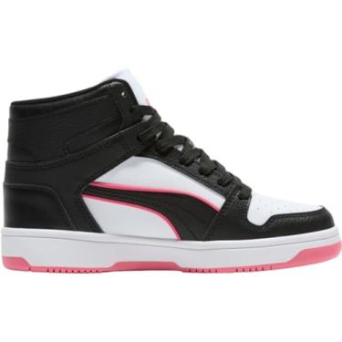Imagem de PUMA Tênis feminino Rebound Layup Mid, Branco/preto/rosa mágica, 41