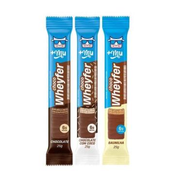 Imagem de Kit 3 Choco Wheyfer Chocolate Crocante Choco C Coco Baunilha - Maismu