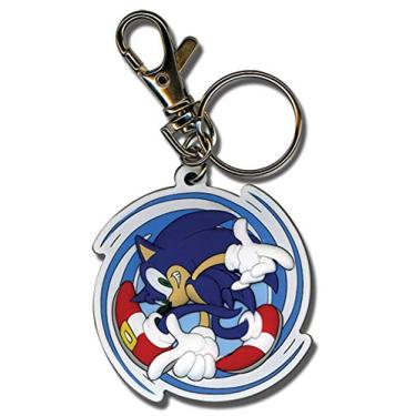 Imagem de Great Eastern Entertainment Sonic The Hedgehog Spinning Sonic Keychain Multicolored, 2x7