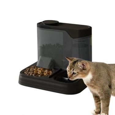 Imagem de Alimentador e dispensador de água para gatos | Dispensador automático de água para animais de estimação, suprimentos de alimentação de animais de estimação de grande capacidade para férias, viagens