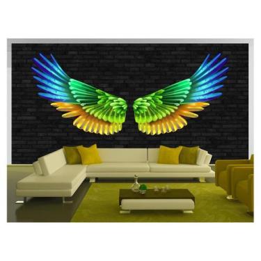 Imagem de Papel De Parede 3D Arte Asas Selfie Insta Cores 3,5M Tra426 - Você Dec