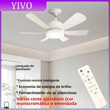 Imagem de Luz De Ventilador De Teto LED RGB 40W E27 Com Controle Remoto E Dimeri