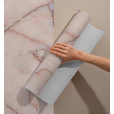 Imagem de Papel de Parede Adesivo Mármore para Quarto Cozinha Sala Autocolante 1