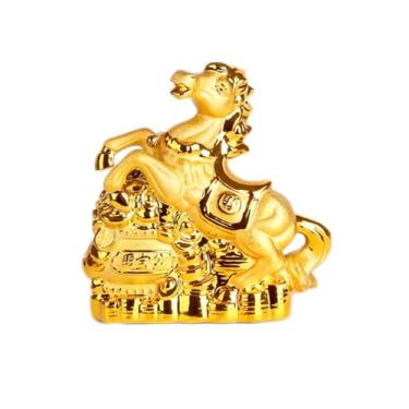 Imagem de Cofrinho de cavalo da sorte de cerâmica, ornamento de mesa grande para escritório e casa, acessório de colecionador adulto